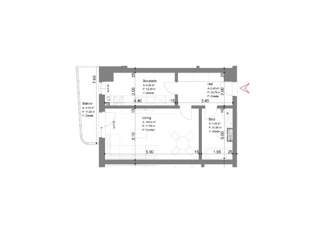 Apartament 1 camere - Alexandru cel Bun
