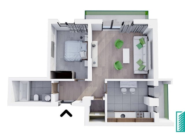 Apartament 2 camere - Bucium