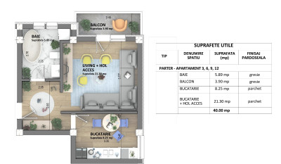 Apartament de vanzare, o camera Visani 161769