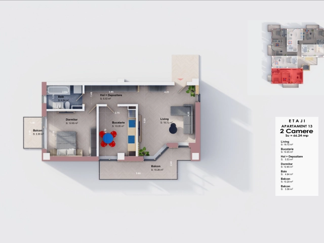 Apartament 2 camere - Bucium