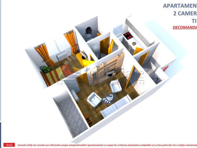 Apartament 2 camere - Podu Ros