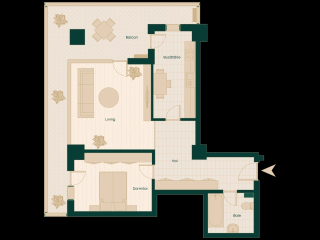 Apartament 2 camere - Podu Ros