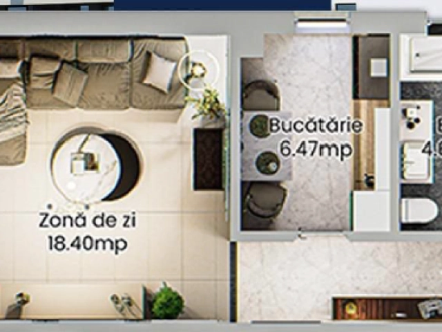 Apartament 1 camere - Podu Ros