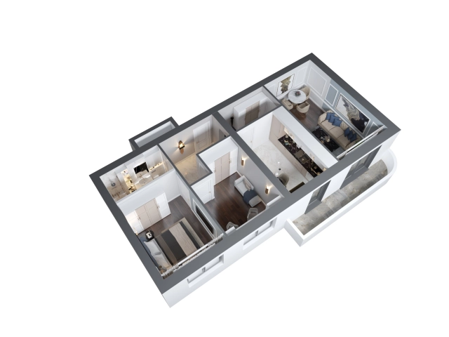 Apartament 3 camere - Podu Ros