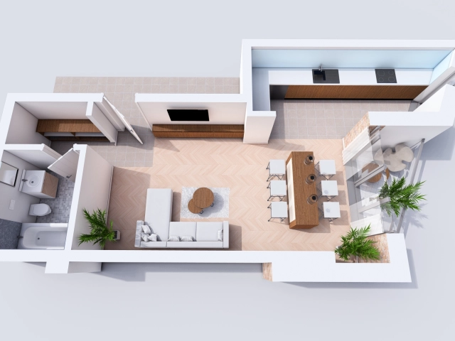 Apartament 1 camere - Visani
