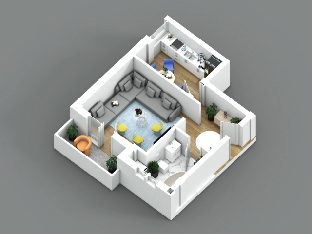 Apartament 1 camere - Visani