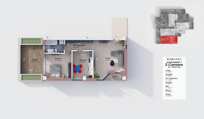 Apartament de vanzare, 2 camere Bucium 158934
