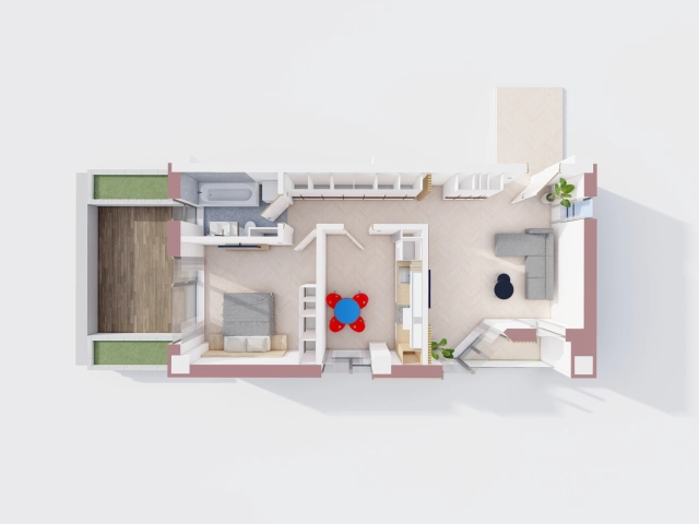 Apartament 2 camere - Bucium