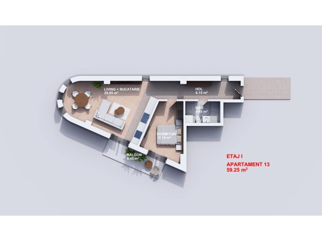 Apartament 2 camere - Visani