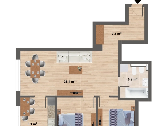 Apartament 3 camere - Valea Adanca