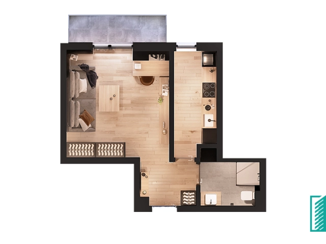 Apartament 1 camere - Bucium