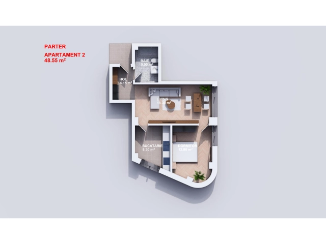 Apartament 2 camere - Bucium