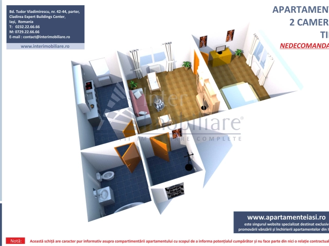 Apartament 2 camere - Alexandru cel Bun