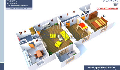 Apartament de vanzare 3 camere Alexandru cel Bun 162226