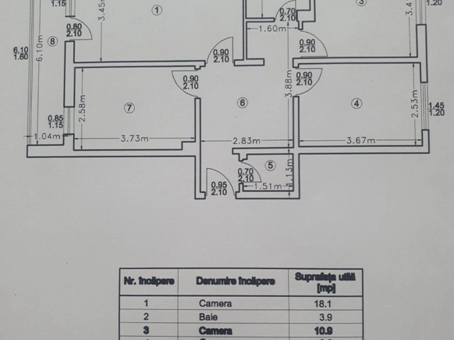 Apartament 3 camere - Galata