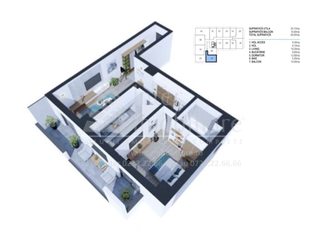 Apartament 2 camere - Nicolina