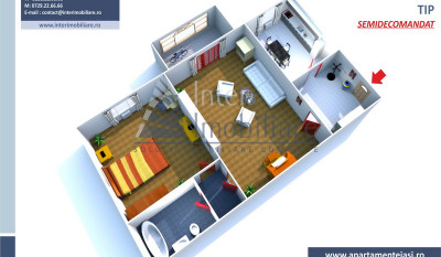 Apartament de vanzare 2 camere Mircea cel Batran 161605