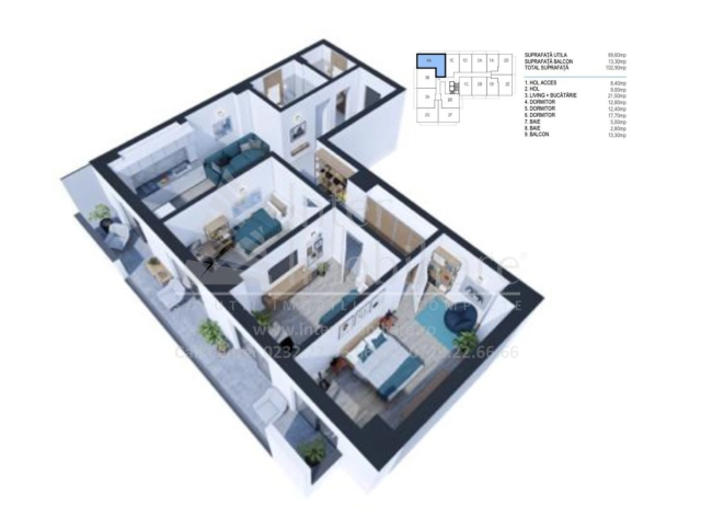 Apartament 4 camere - Nicolina