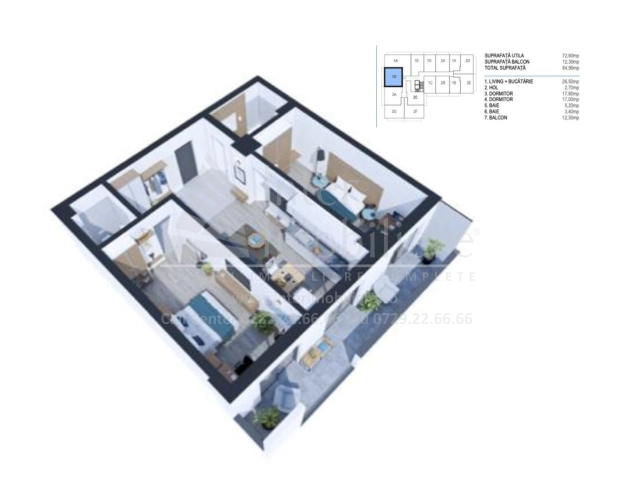Apartament 3 camere - CUG